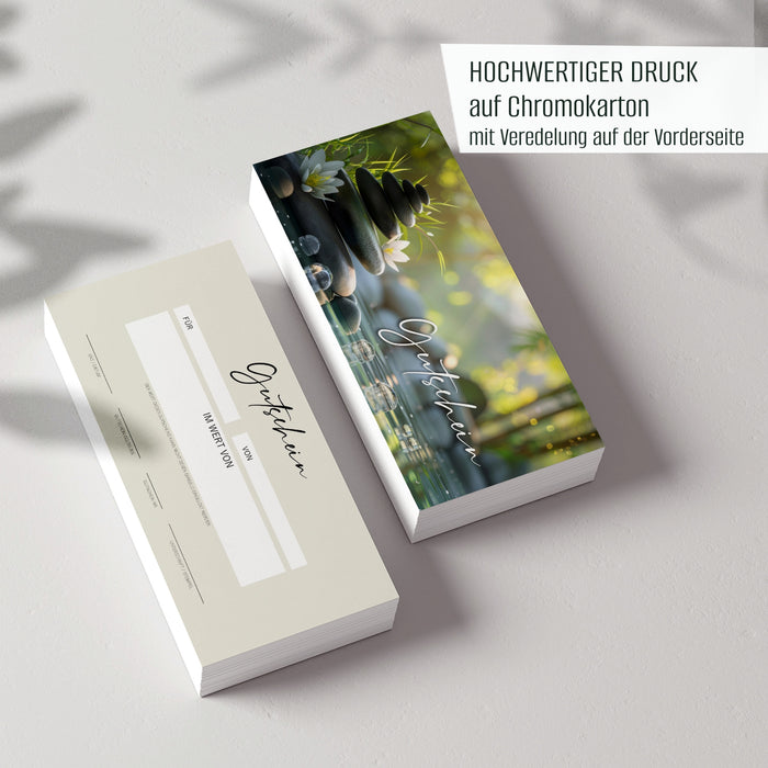 40 Blanko Gutscheine zum selber Ausfüllen für Spa Wellness Massage