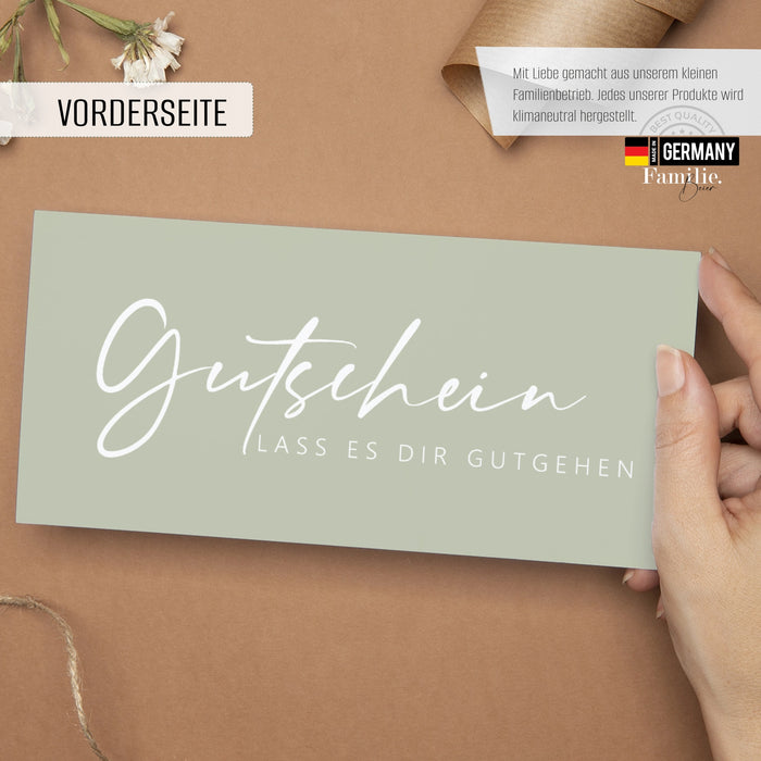 25 Blanko Gutscheine zum selber Ausfüllen