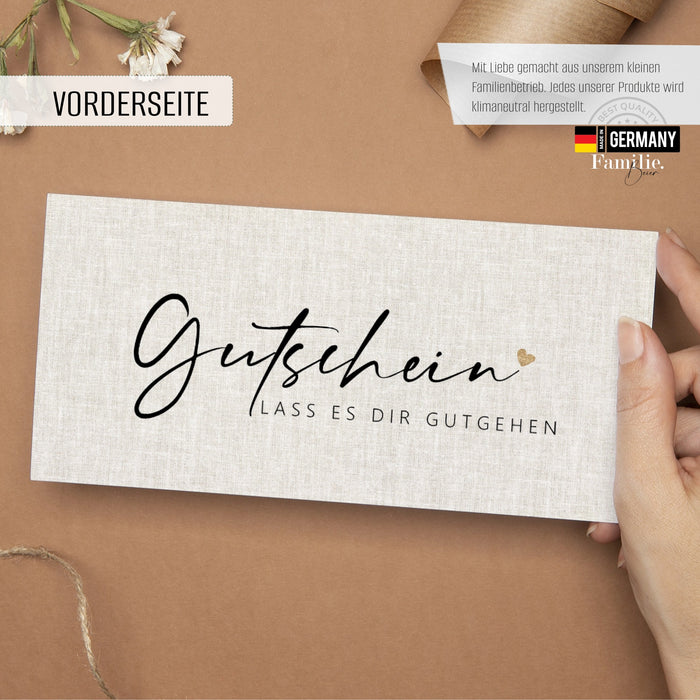 25 Blanko Gutscheine zum selbst ausfüllen