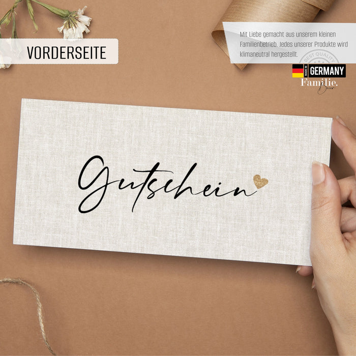 25 Blanko Gutscheine zum selber Ausfüllen