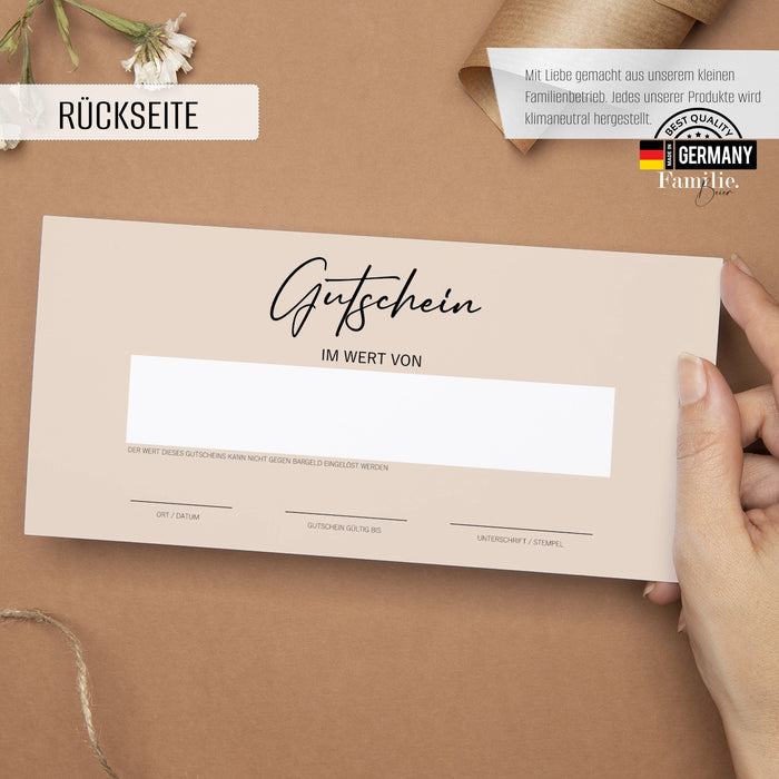 25 Geschenkgutschein zum selber Ausfüllen für Spa Wellness Massage