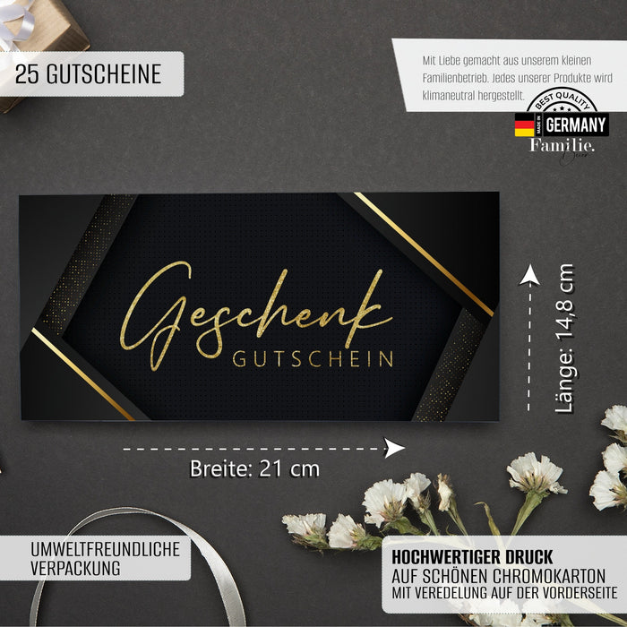 25 blanko Gutscheine zum selber ausfüllen für die Kosmetik Restaurant Friseur