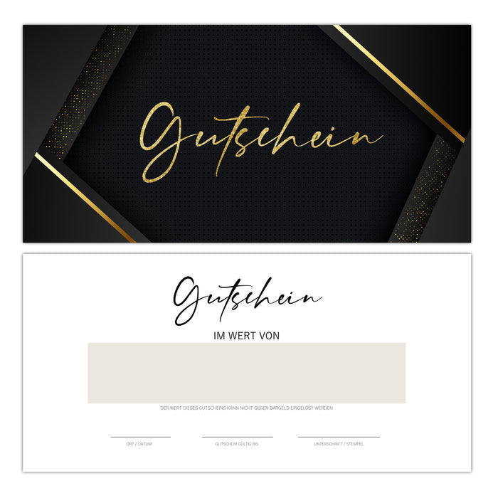 25 edle Gutscheine zum selber Ausfüllen
