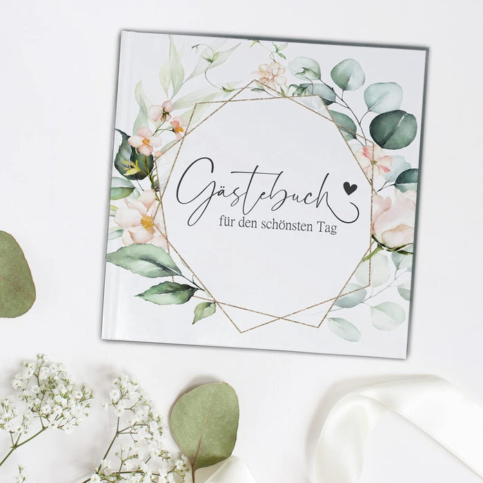 Hochzeit Gästebuch Hochzeit Fotobuch Hochzeitsbuch Gäste Hochzeiten Geschenk blanko Hardcover, stabile Bindung Fadenheftung Gästebuch Boho Hochzeit #D04