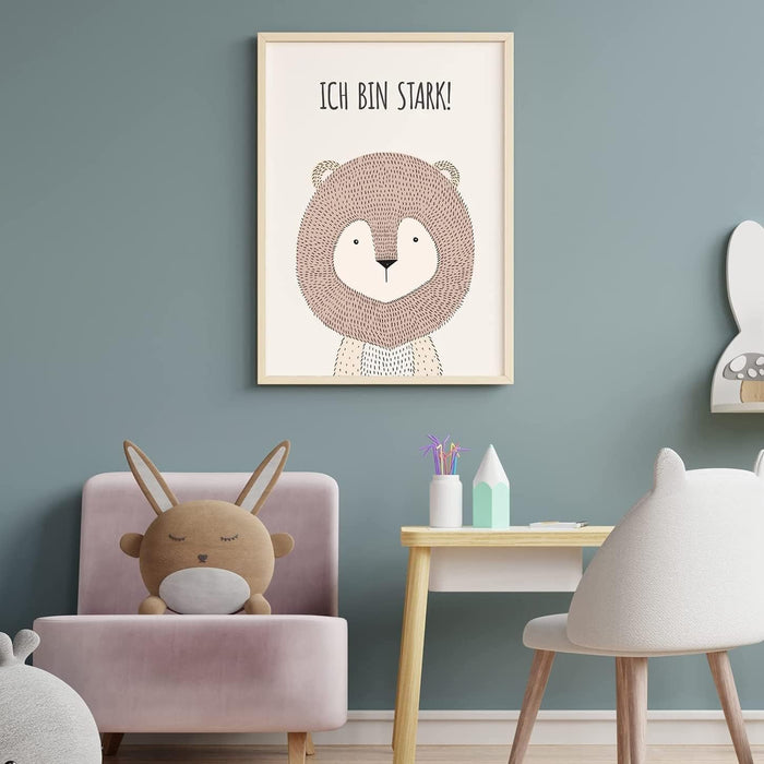 Tierische Affirmationsposter 4er Set Jungen und Mädchen