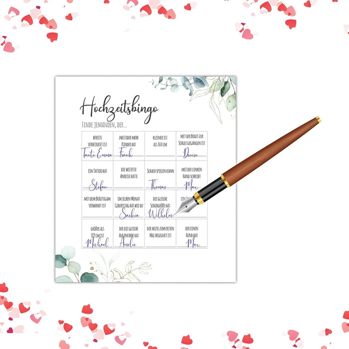 25 x Hochzeitsbingo Hochzeitsquiz Hochzeitsspiel Hochzeitsspiele für Gäste Hochzeitsspiel Brautpaar Hochzeitsgeschenk Hochzeitsfeier Bingo Hochzeit Boho #H26