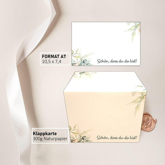 25 Tischkarten Hochzeit im Boho Style