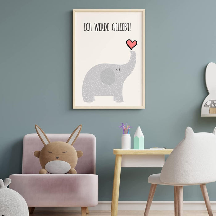 Tierische Affirmationsposter 4er Set Jungen und Mädchen