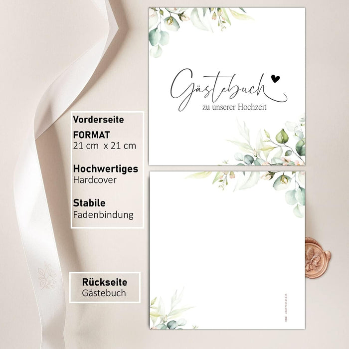 Boho Hochzeit Gästebuch Hochzeit Fotobuch Hochzeitsbuch Gäste Hochzeiten Geschenk blanko Hardcover, stabile Bindung Fadenheftung Gästebuch Geburtstag #D07