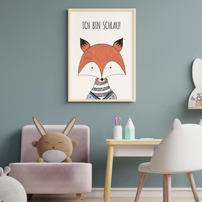 Tierische Affirmationsposter 4er Set Jungen und Mädchen