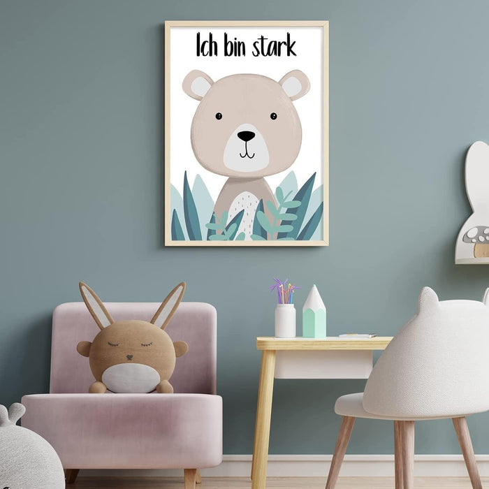 Tierische Affirmationsbilder 3er Set Jungen und Mädchen