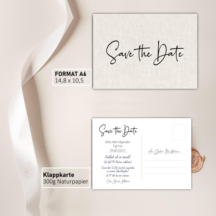 25 save the date Karten Geburtstag