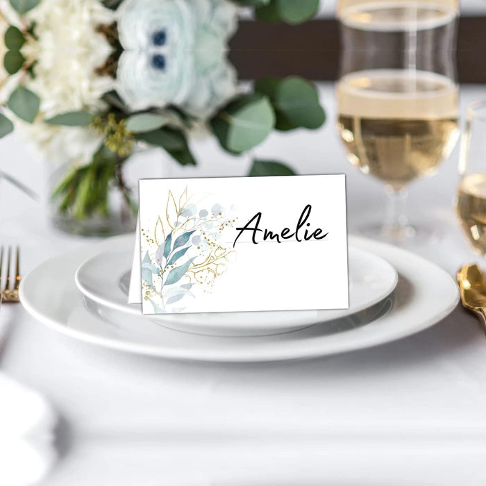 Tischkarten Namenskarten 25 Stück zum beschriften Hochzeit Geburtstag Konfirmation Kommunion Taufe Feier Namensschilder zum selbst beschriften Boho #I03