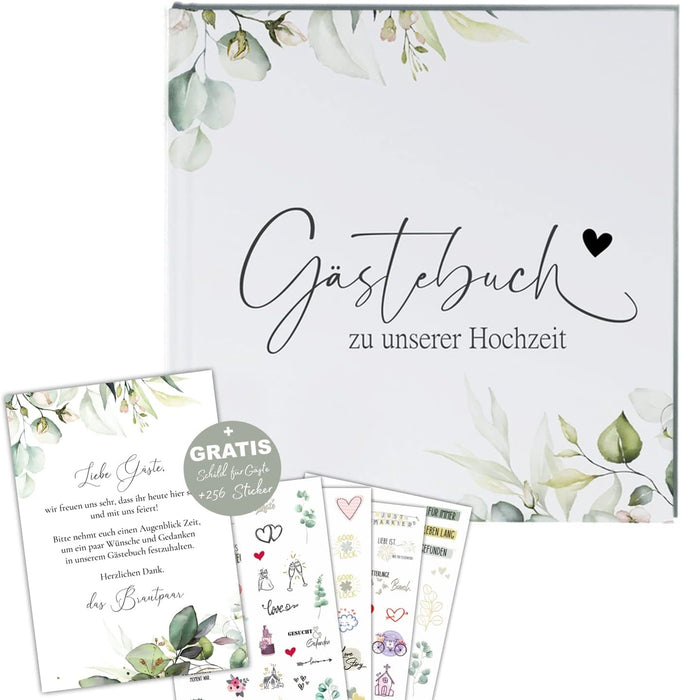 Boho Hochzeit Gästebuch Hochzeit Fotobuch Hochzeitsbuch Gäste Hochzeiten Geschenk blanko Hardcover, stabile Bindung Fadenheftung Gästebuch Geburtstag #D07