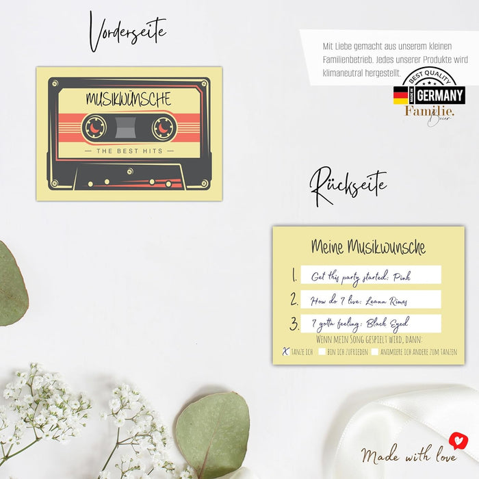50 Musikwunschkarten