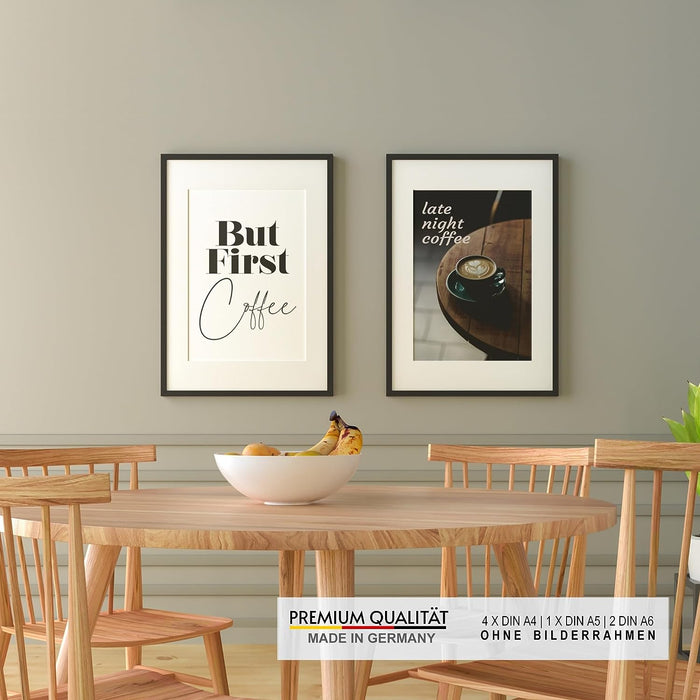 Küchen Poster Set Kaffee Collage