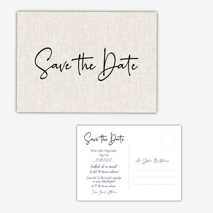 25 save the date Karten Geburtstag