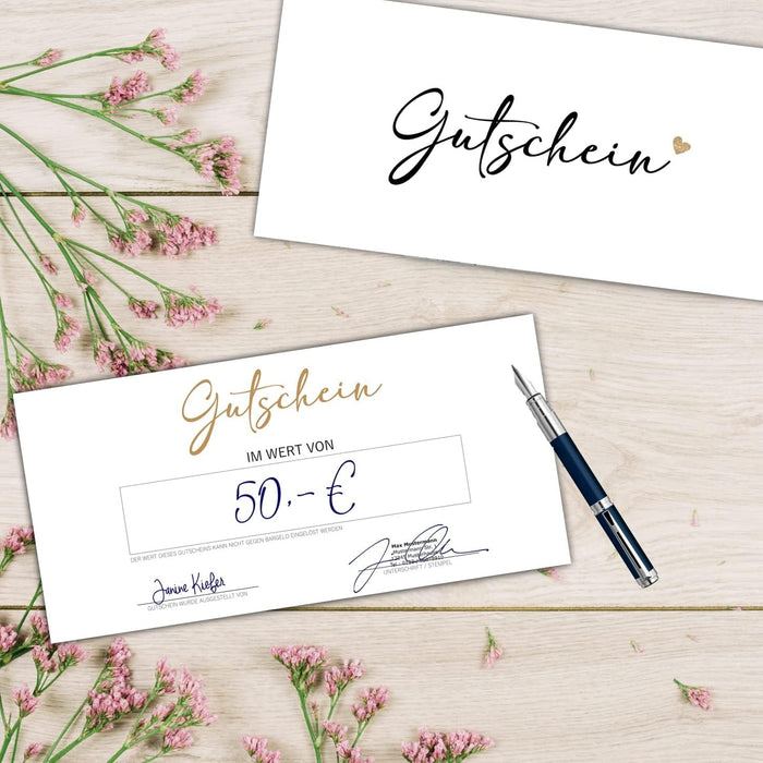 25 Blanko Gutscheine zum selber Ausfüllen