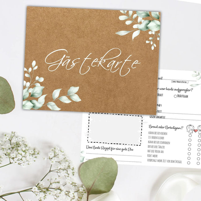 25er Set Schöne Gästekarten für Hochzeit Gästebuchkarten Hochzeitsspiel Hochzeitsgäste Gästebuchseiten Brautpaar Hochzeit Gästebuch Alternative Hochzeitsgästekarten #J05