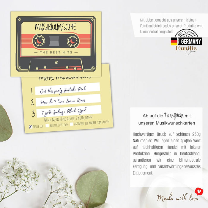 50 Musikwunschkarten