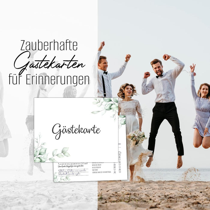 25 Gästekarten zur Hochzeit