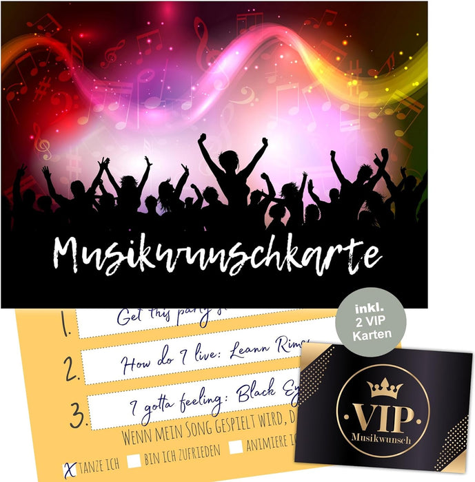 50 Musikwunschkarten inkl. VIP Karten