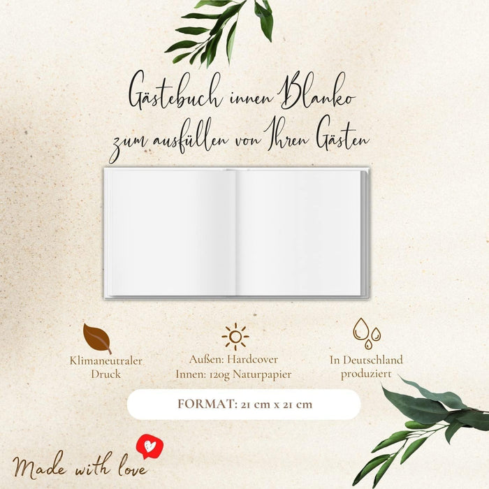 Geburtstag Gästebuch Hochzeit Boho Hochzeitsbuch Gäste Boho für Hochzeiten Hardcover, stabile Bindung Fadenheftung Geburtstag Gästebuch Taufe Vintage #D08
