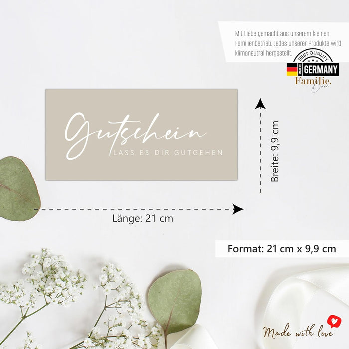 25 Blanko Gutscheine zum selber Ausfüllen