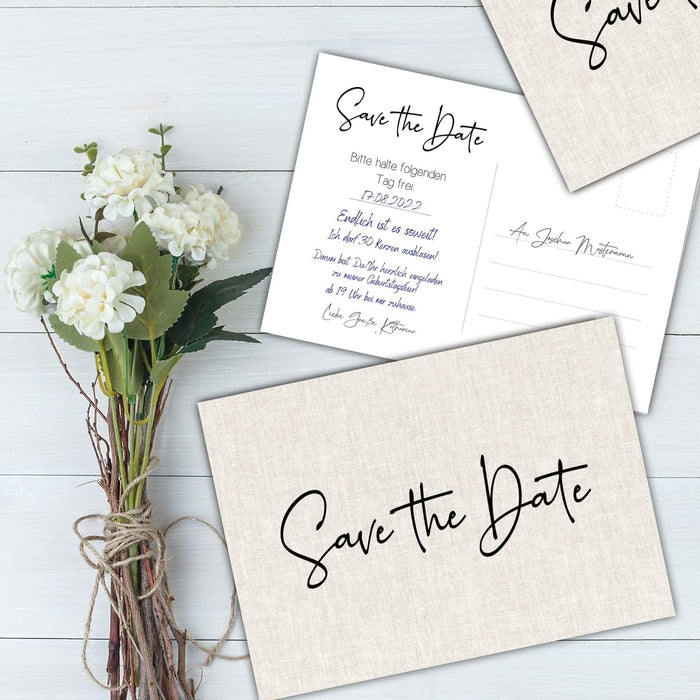 25 save the date Karten Geburtstag
