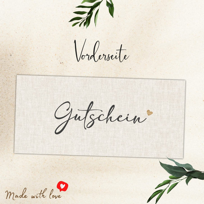 25 Blanko Gutscheine zum selbst Ausfüllen