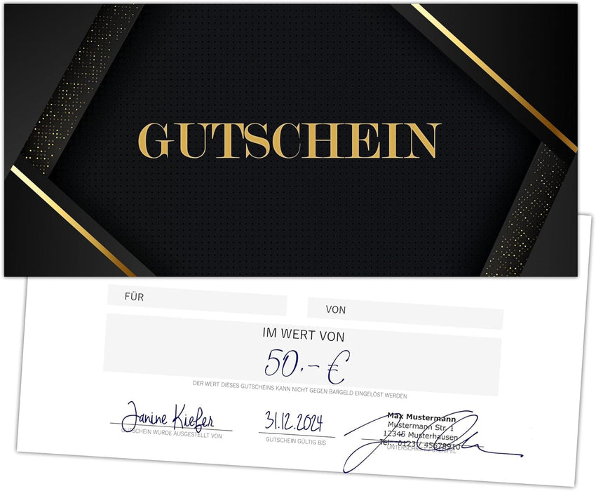 40 Blanko Gutscheine zum selber ausfüllen