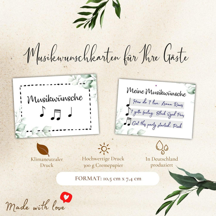 25 Musikwunschkarten