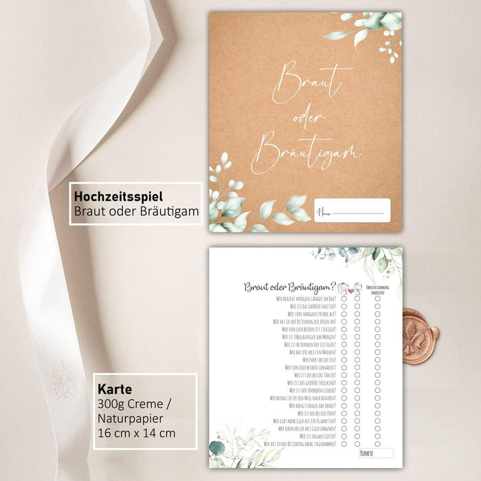 25 x Braut oder Bräutigam Hochzeitsquiz Hochzeitsspiel Hochzeitsspiele für Gäste Hochzeitsspiel Brautpaar Hochzeitsgeschenk Hochzeitsfeier Boho #H02