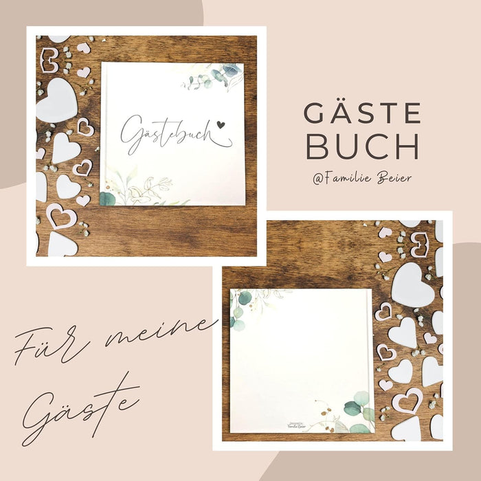 Geburtstag Gästebuch Hochzeit Boho Fotobuch Hochzeitsbuch Gäste Boho für Hochzeiten Hardcover, stabile Bindung Fadenheftung Geburtstag Gästebuch Taufe #D06