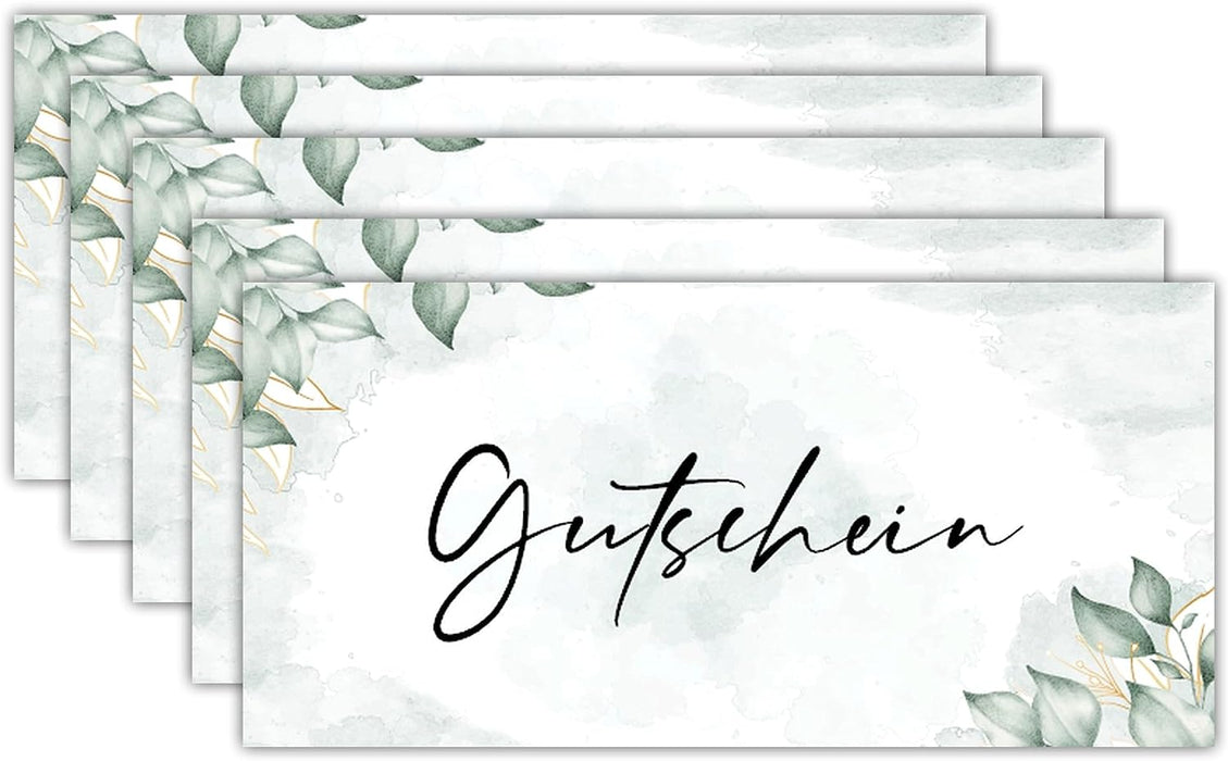 25 Blanko Gutscheine zum selbst Ausfüllen