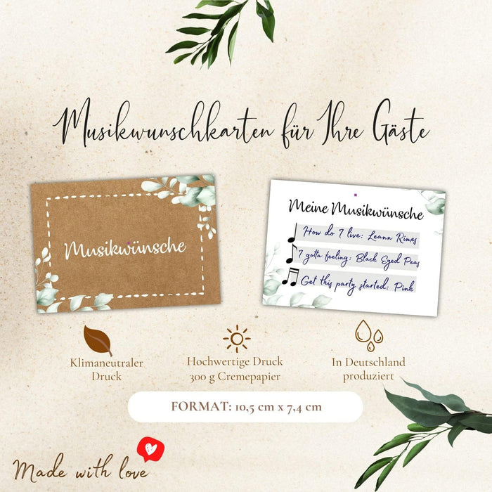 25 Musikwunschkarten
