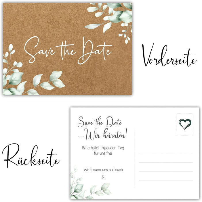 25 save the date Karten Hochzeit