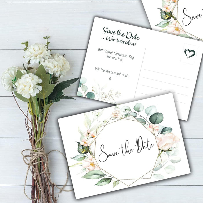 25 Save the Date Postkarten Hochzeit
