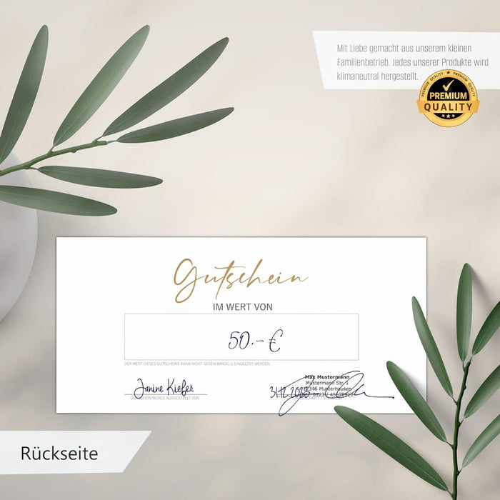 25 Blanko Gutscheine zum selber Ausfüllen