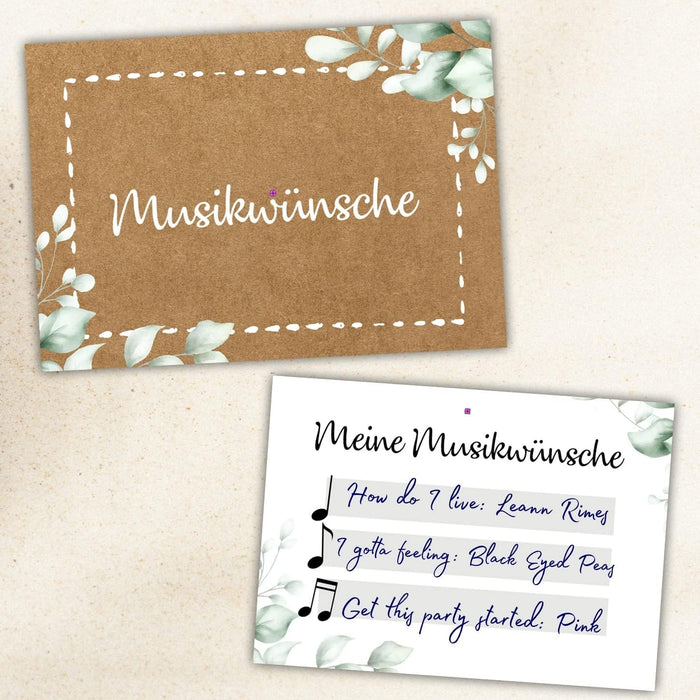 25 Musikwunschkarten