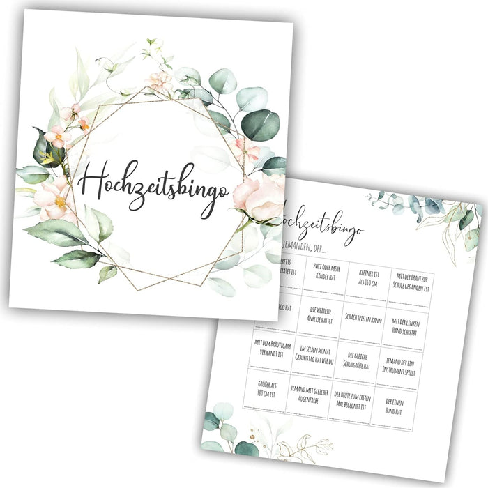 25 x Hochzeitsbingo Hochzeitsquiz Hochzeitsspiel Hochzeitsspiele für Gäste Hochzeitsspiel Brautpaar Hochzeitsgeschenk Hochzeitsfeier Bingo Hochzeit Boho #H26