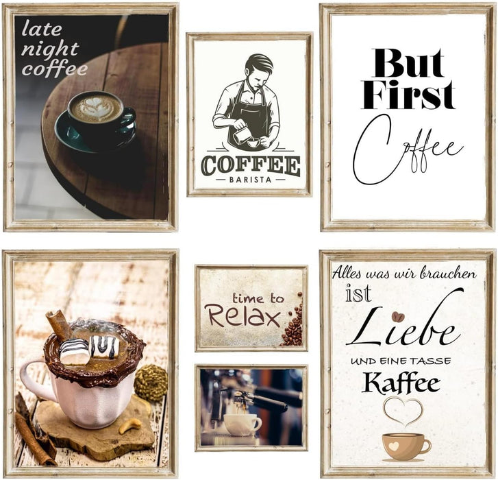Küchen Poster Set Kaffee Collage