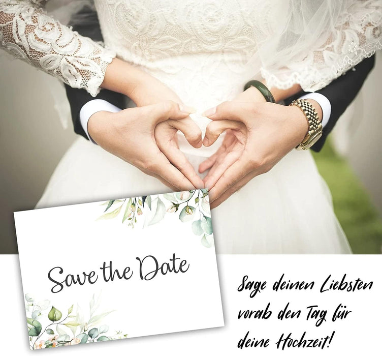 25 Save the Date Karten Hochzeit Wir heiraten Einladung Wedding Hochzeitsfeier Brautpaar Save the Date Postkarten Hochzeit Boho #A06