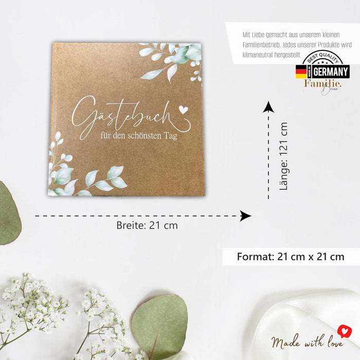 Boho Hochzeit Gästebuch Hochzeit Fotobuch Hochzeitsbuch Gäste Hochzeiten Geschenk blanko Hardcover, stabile Bindung Fadenheftung #D03