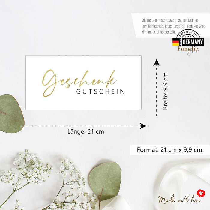 25 Blanko Gutscheine zum selber Ausfüllen