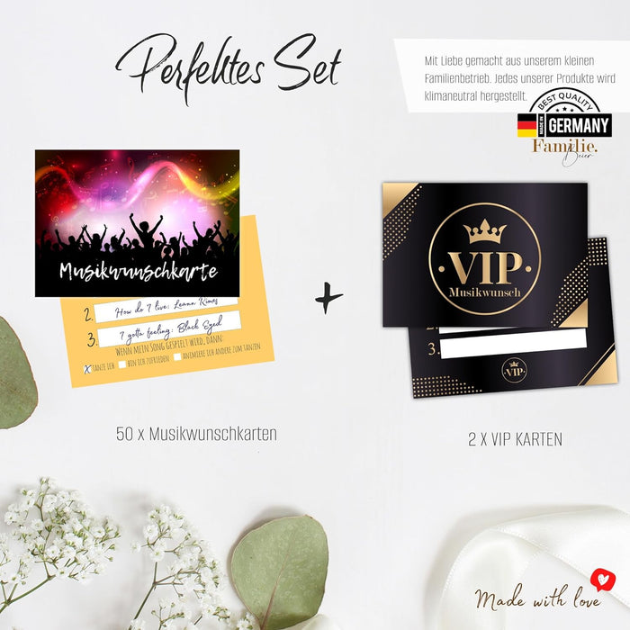 50 Musikwunschkarten inkl. VIP Karten