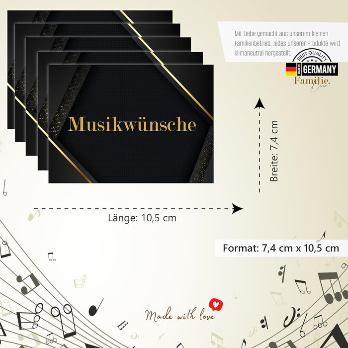 50 Musikwunschkarten Hochzeit Musikwunsch DJ Karten Musikwunschkarten Geburtstag Boho Musikwünsche Musikkarten Partykarten #G01