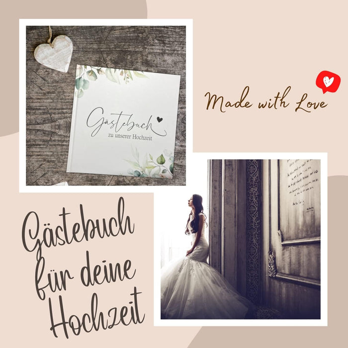 Boho Hochzeit Gästebuch Hochzeit Fotobuch Hochzeitsbuch Gäste Hochzeiten Geschenk blanko Hardcover, stabile Bindung Fadenheftung Gästebuch Geburtstag #D07