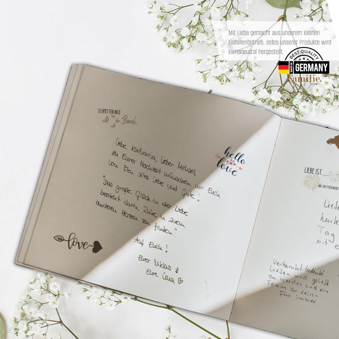 Boho Hochzeit Gästebuch Hochzeit Fotobuch Hochzeitsbuch Gäste Hochzeiten Geschenk blanko Hardcover, stabile Bindung Fadenheftung #D03