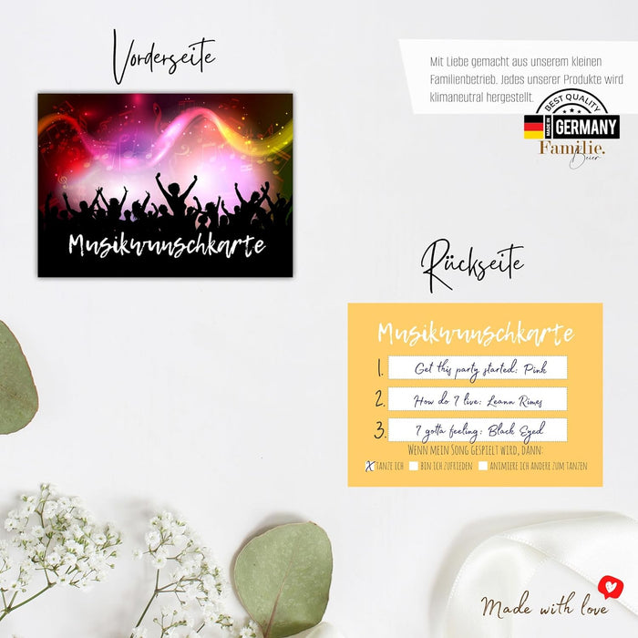50 Musikwunschkarten inkl. VIP Karten